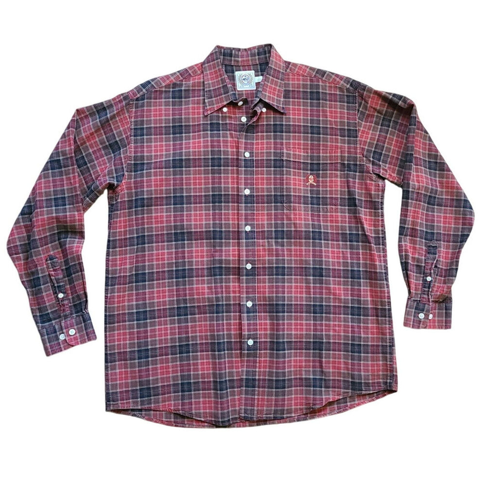 Cinch Western Shirt Mens L Button Down Long Sleeve Plaid Cowboy Rodeo Cotton